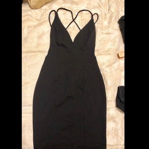 Backless black dress